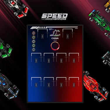 LEGO Speed Champions F1 Race Car 10 in 1 Display Wallboard 77242 - 77251